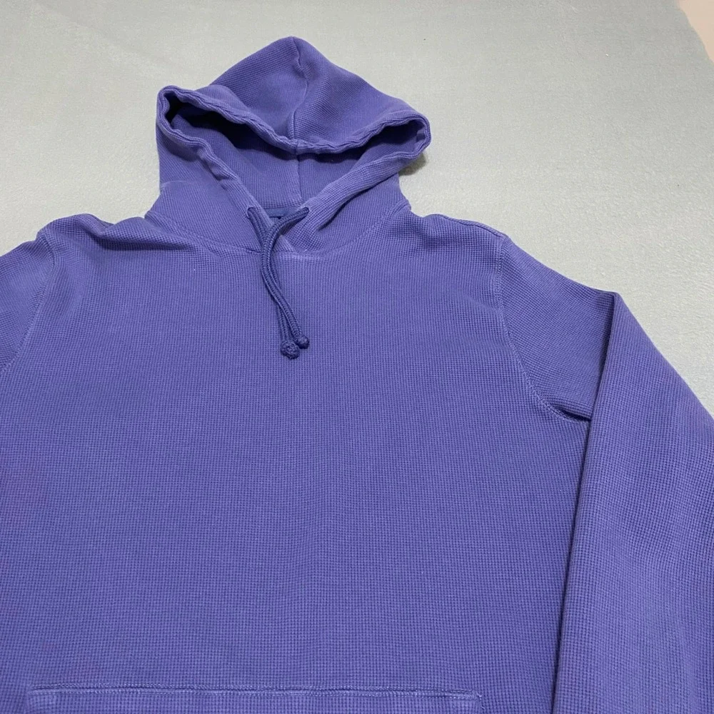 The North Face Mens Lager Purple Waffle Knit Thermal Hoodie A7WS8 Outdoor